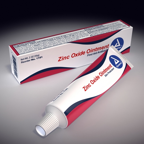 Zinc oxide ointment for facial scar